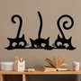 Wallity Cat 5 Escultura de Pared de Metal Negra